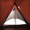 3 Person Camping Tent Grey and Orange Waterproof