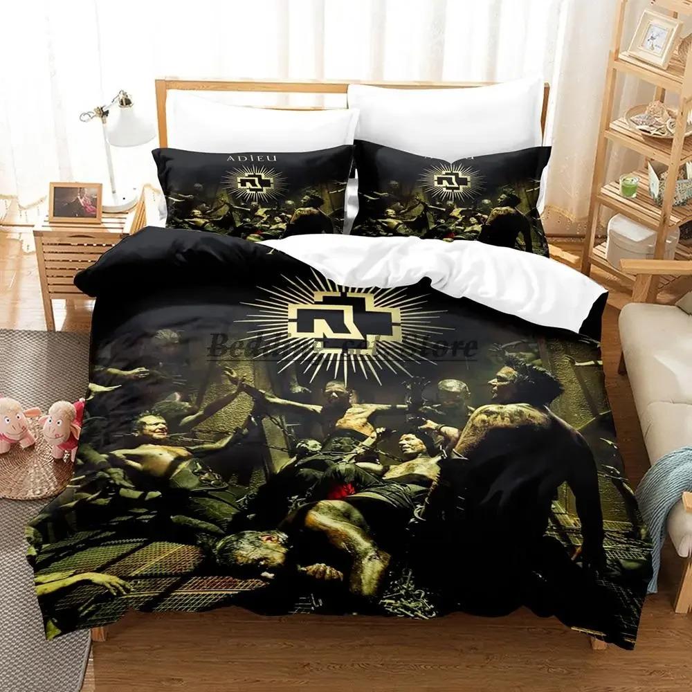 Logo Indochine Rock Beddengoed Set Eenpersoons Twin Vol Queen King Size Bed Set Volwassene Kind Slaapkamer Dekbedovertrek Sets 3D Hoeslaken Set EU Single 135x200cm
