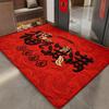 Horse Red Doormat Festive Entrance Rug Non-slip Home