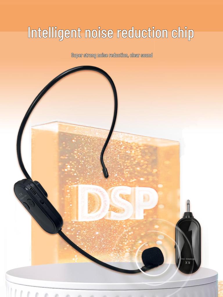 Universal Wireless Headset Microphone with Amplifier for Teachers and Tour Guides