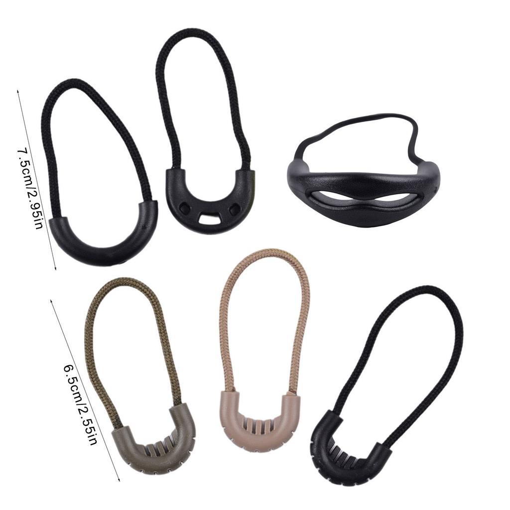 10pcs Zipper Pulls Cord Detachable Zip Clip Buckles Backpack Zipper Cord for Jackets Clothing Bags