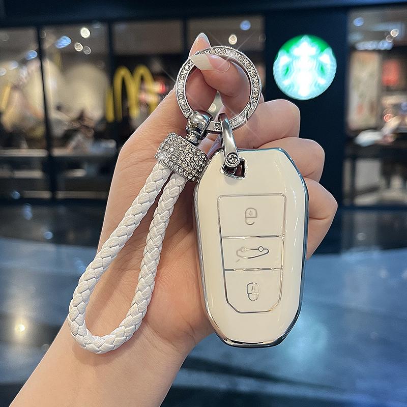 TPU Car Key Case Cover For Peugeot 207 3008 208 308 307 508 2008 5008 407 301 206 Citroen C1 C2 C3 C4 Grand Picasso C5 Ds 3 5