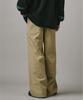Beodeonteu Cut-Out Layered Cargo Wide Cotton Pants [Beige]
