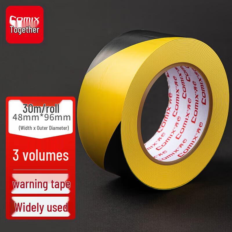 COMIX Black & Yellow Hazard Warning Tape