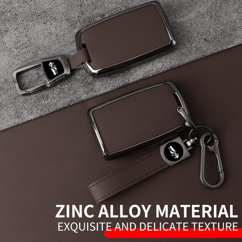 Metal Leather Car Key Case Cover For Mazda 3 Alexa Cx30 Cx-30 Cx3 Cx-3 Cx5 Cx-5 Cx8 Cx-8 Cx9 Cx-9 Protected Shell Accessories