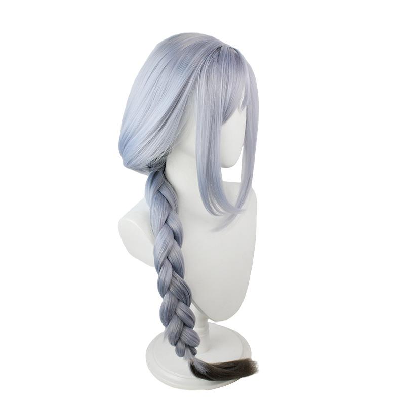 Shenhe Cosplay Wig with Light Blue Gradient Long Braid