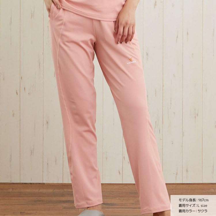 VENEX Recovery Wear Long Standard 65340123 Pants, Dry, Women's, Sakura, XL,