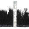 AWAYTR Turkey Marabou Hackle Fluffy Feather Fringe Trim Craft 6-8 Inches Width Pack of 2 Yards (Black)