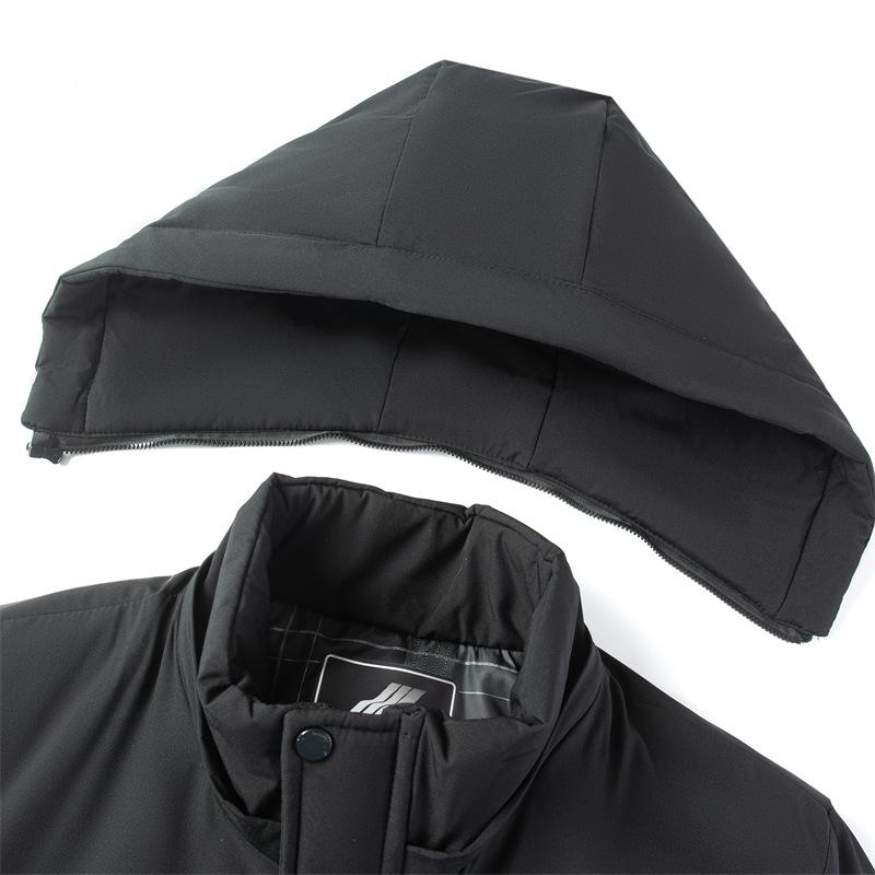 Middle-aged and Elderly Men's Cotton-padded Clothes Hooded Casual Fashion Piled and Thickened Men's Cotton-padded Jackets