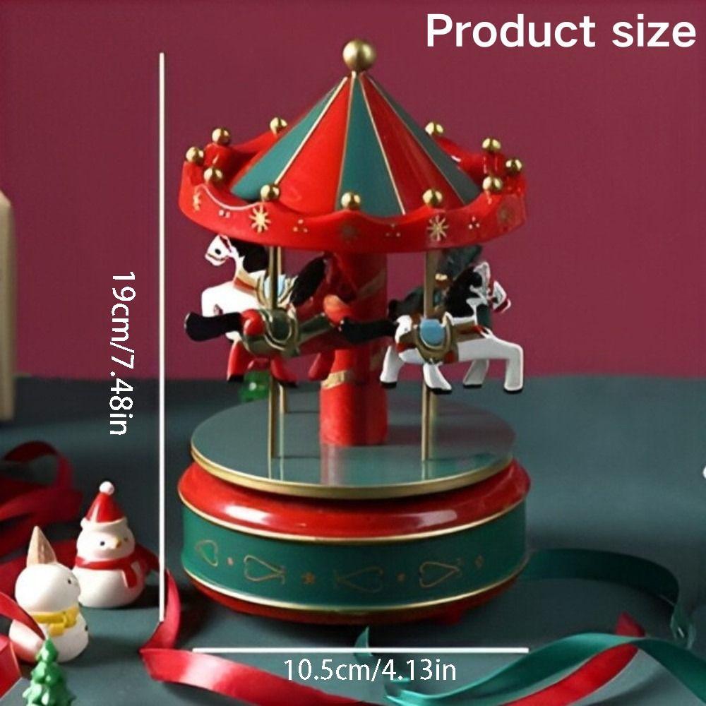 Interactive Rotating Wooden Music Box Children Gifts Musicbox  Room Bedroom Party