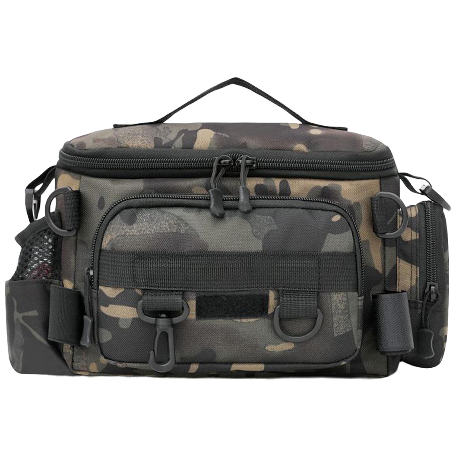 Fishing Lure Bag Large Capacity Fishing Tackle Storage Sling Bag Waterproof For Hooks Beads Fishing Rods