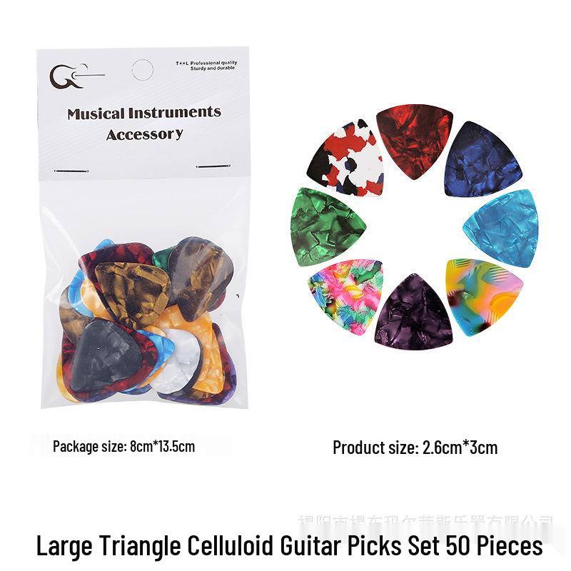 Langlebige Celluloid ABS Gitarrenplektren in transparenter Tasche - Personalisiertes Design