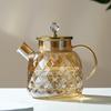 Borosilicate Glass Teapot with Bamboo Lid for Hot & Cold Drinks