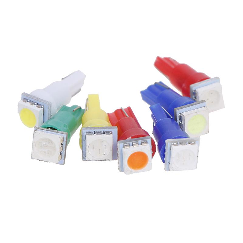 10pcs LED T5 5050 Instrument Light Bulbs 24V DC LED Car Auto Dashboards Gauge Lamp