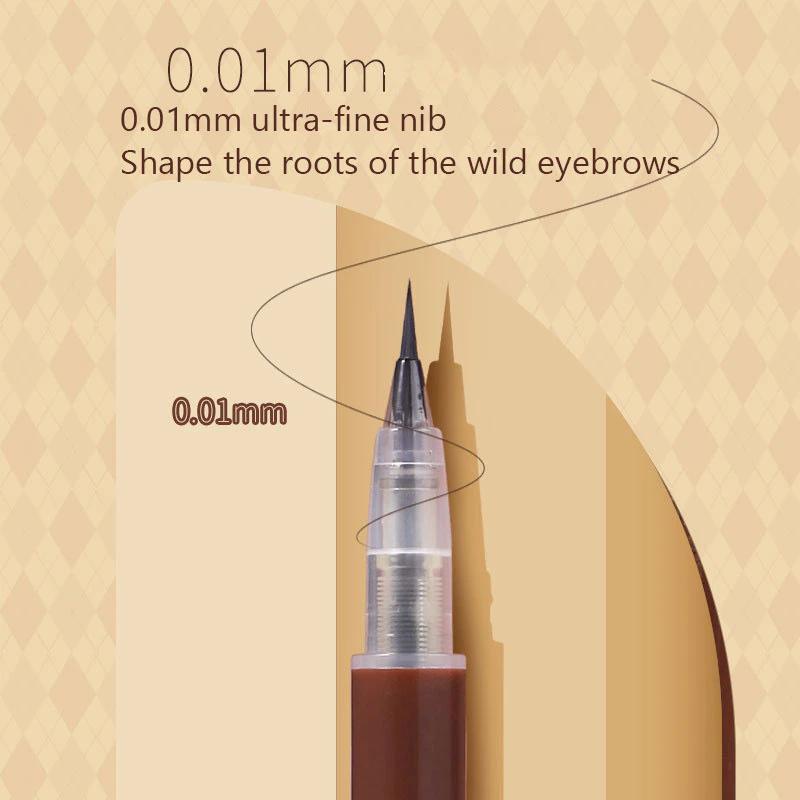 Waterproof Liquid Eyebrow Easy To Color Sweat-proof Eyebrow Pen 0.01MM Ultra Thin Head Eye Makeup