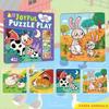 4-in-1 Christmas Jigsaw Puzzle for Kids Santa Claus Snowman Christmas Tree Elk Toddlers Stocking Stuffers Toys Xmas Party Favors