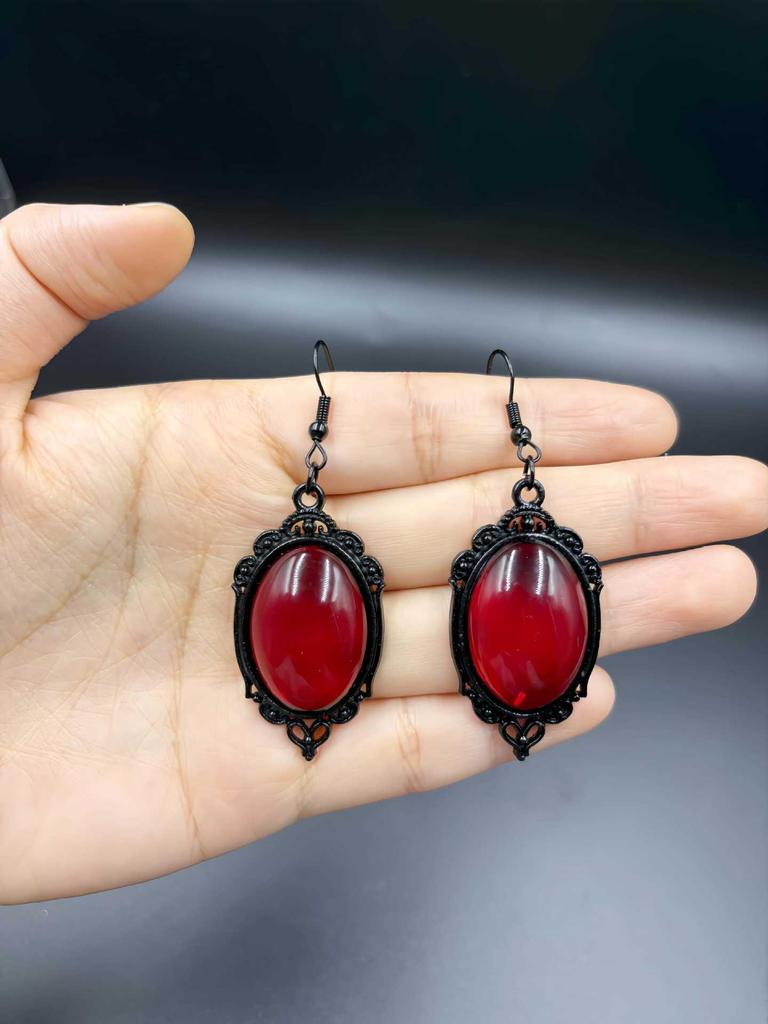 Gotyckie Kolczyki Kryształ Czasu: Europejski i Amerykański Modny Wisiorek