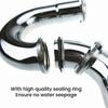 Stainless Steel Waste Drain Valve Siphon Odor proof Drain Valve Used for Basin Drainage Wall Drainage Curved Drainage Pipe