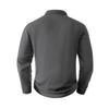 Spring and Autumn Leisure Sports Long Sleeve High Collar Top Color Blocking Half - Zip Waffle Knit Pullover Men’s T-Shirts
