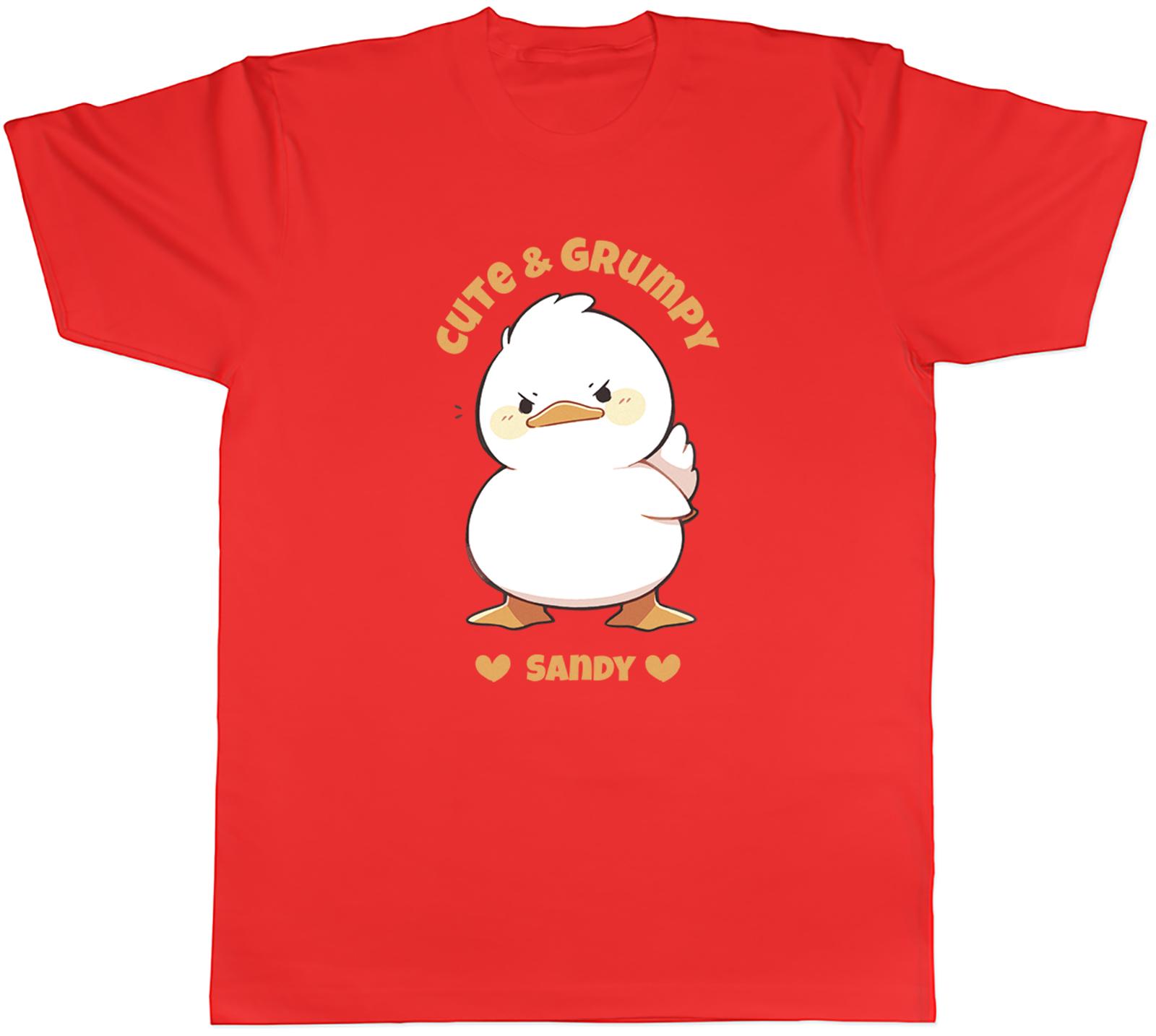 Personalised Duck Cute Grumpy Unisexs TShirt Funny Bird Tee Gift S