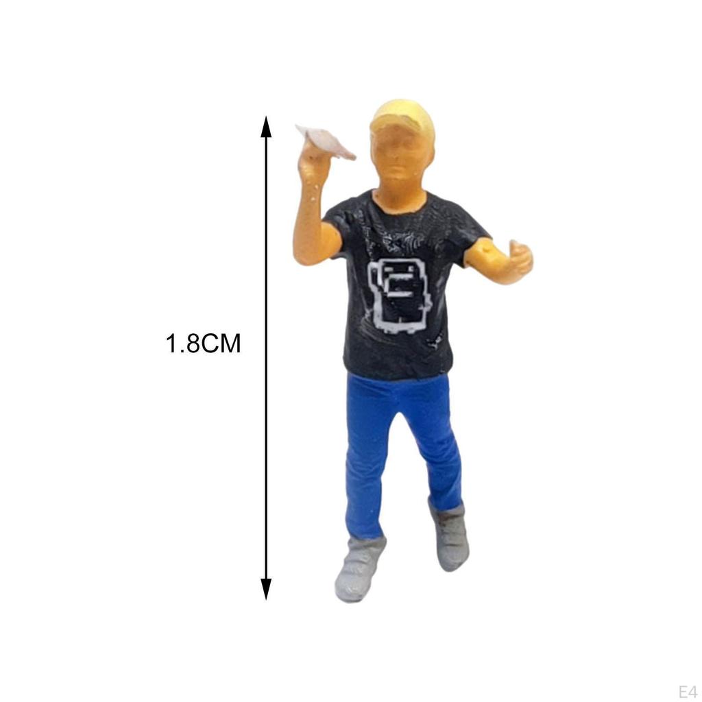 1/64 Miniature Children Figure Hand Painted Craft Desktop Ornament Figurine Decor Diorama