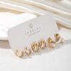 2023 Mermaid Tail Bow Deluxe Card Holder Earrings 3 Pcs White Crystal Elegant Earrings Diamond Love Pearl Girl Cute Earrings Set Decoration Gift