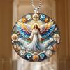 2d Acrylic Unique Flat Car Keychain Decoration Colorful Home Accessory For Decor Creative