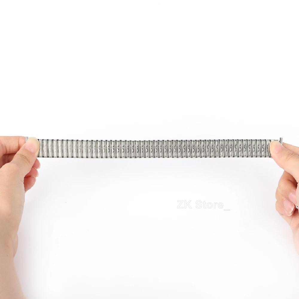 Stainless Steel Elastic Strap 12/14/16 18mm 20mm 22mm Metal Expansion Bracelet for Xiaomi Huawei Samsung Galaxy Smart Watch Band