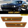 Passend für 08-14 Dodge Challenger Seitenblinker-Markierungslicht Bernsteinfarbene Linsenabdeckung 2x Vorne
