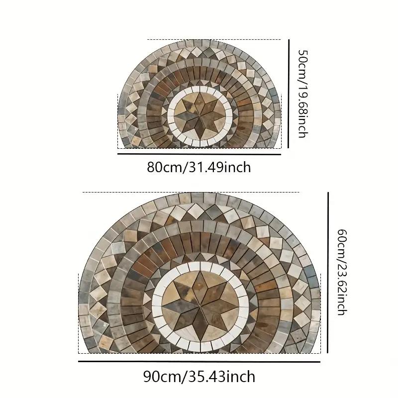 60*90cm Stone Pattern Door Mat, Machine Washable Non-Slip Mat, and Scratch-Resistant Outdoor Doormat with Rock Print Design, Durable Welcome Mat