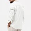 Heren Khaki Cargo Overhemd met Dubbele Zak, Casual Werkkleding Top met Lange Mouwen en Knopen voor Dagelijks Gebruik