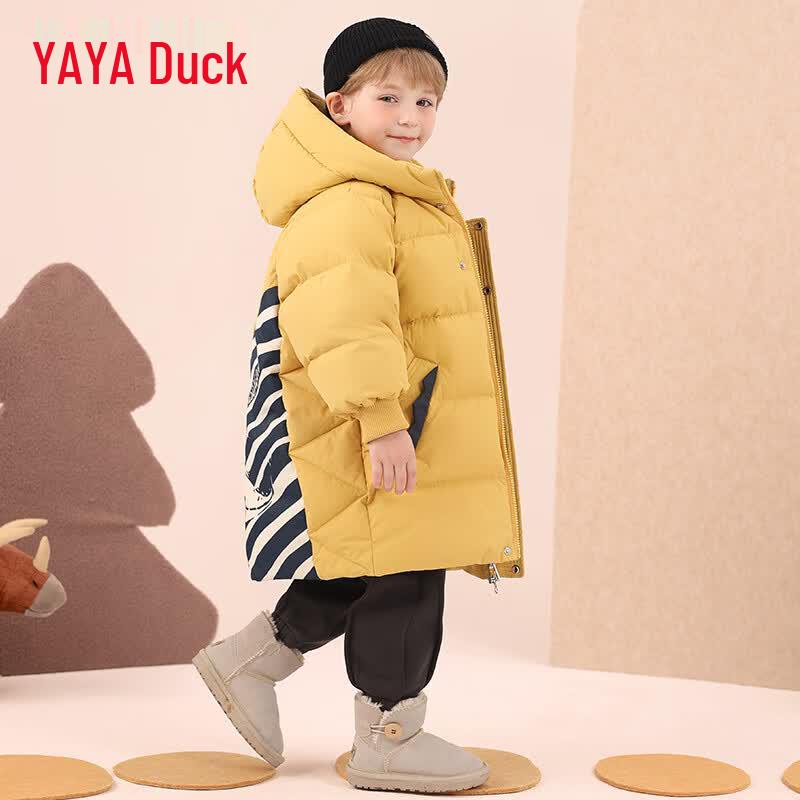 Yaya Boys' Thick Hooded Winter Down Jacket