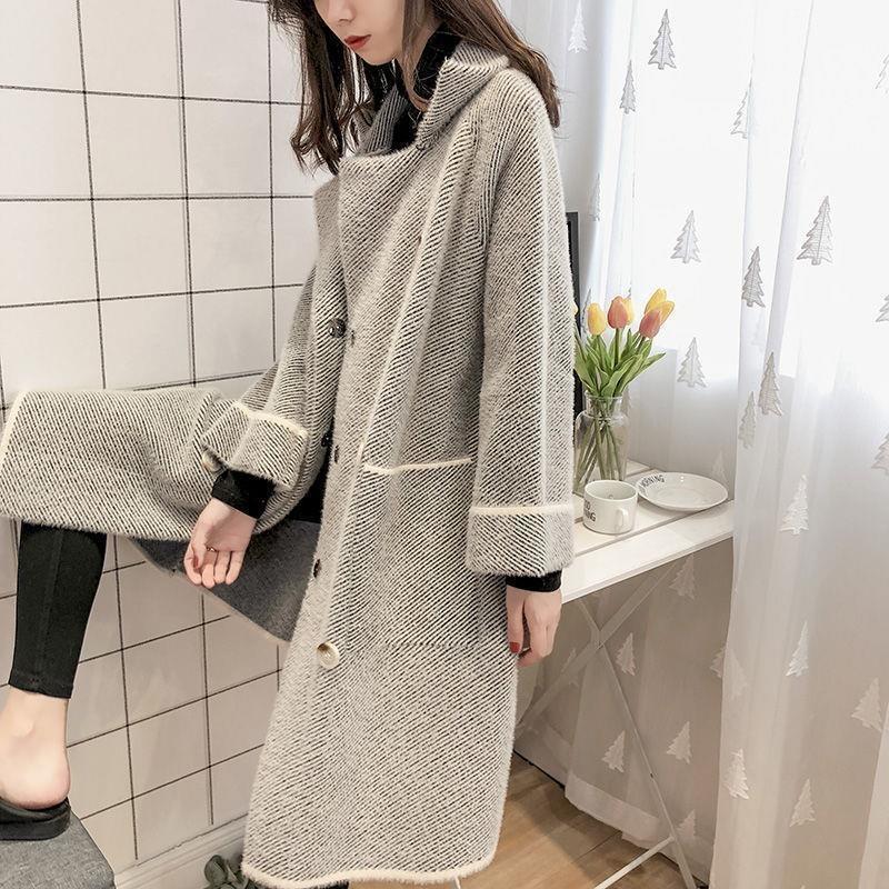 Imitation Mink Velvet Winter Coat Women's Coat Coat Female Student Long Winter Woolen Coat Long Coat