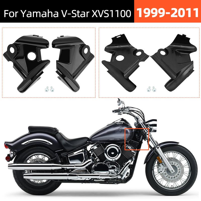 Motorcycle Accessories For Yamaha Vstar Xvs1100 Xvs 1100 1999-2011 Black Chrome Cowl Wire Covers Side Frame Guard Neck Cover