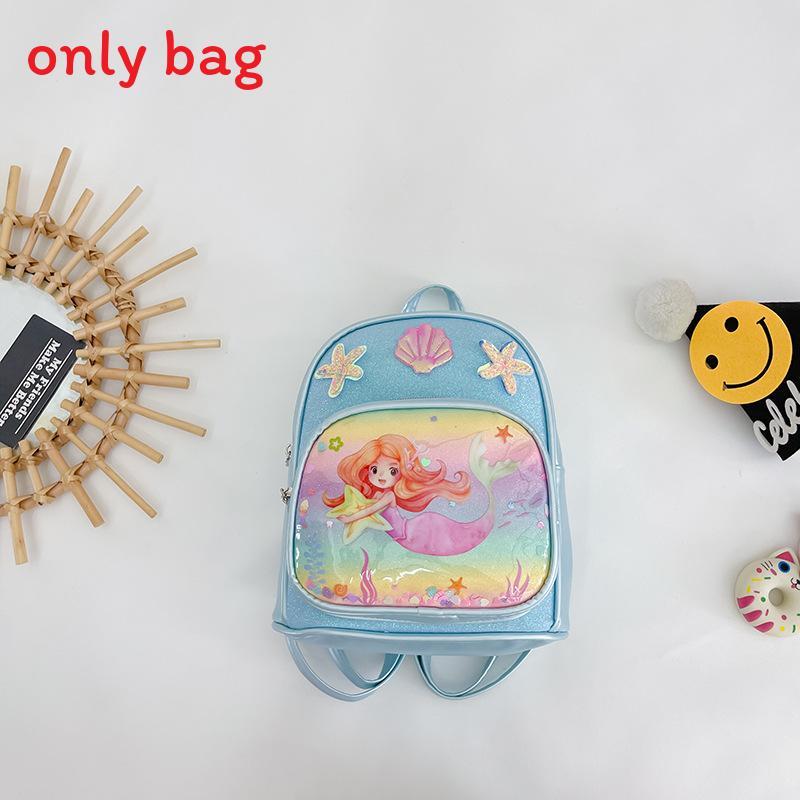 Cute Shell Starfish Decoration Mermaid Cartoon Pattern Backpack Children