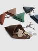 Vintage Crazy Horse Leather Coin Purse - Top Grain Cowhide Student Wallet & Mini Pouch