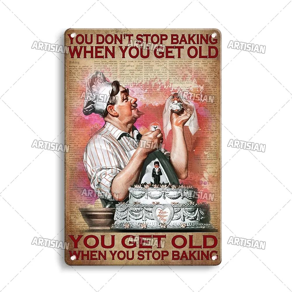 Artisian Kitchen Metal Plate Baking Tin Sign Retro Decorative Poster Wall Decor Garage Bar Pub Club Hotel Kitchen Home Man Cave