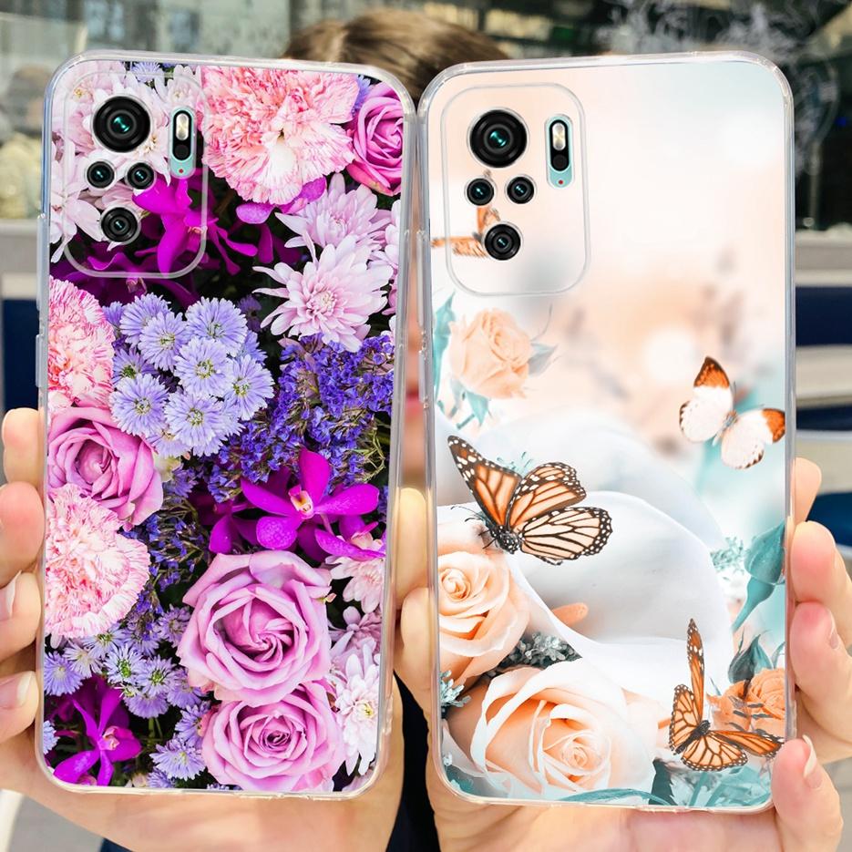 For Xiaomi Redmi Note 10 4G Case Note 10S Cute Painted Cover Soft Slim Phone Case For Xiaomi Redmi Note 10 Pro Max Note10 S Bags