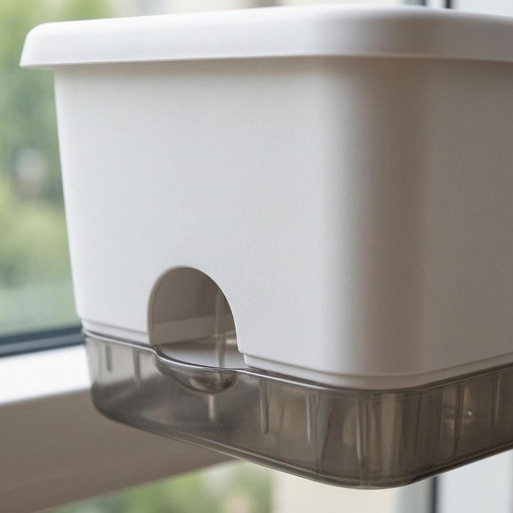 Rectangle Self Watering Planter Long and Narrow SelfWatering Wide Rim Flower Pot
