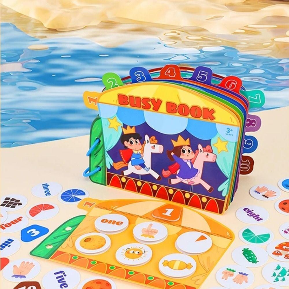 1-10 Quantity Word Cognition Digital Cognitive Quiet Book DIY Kids Busy Book Toy  Birthday Gift