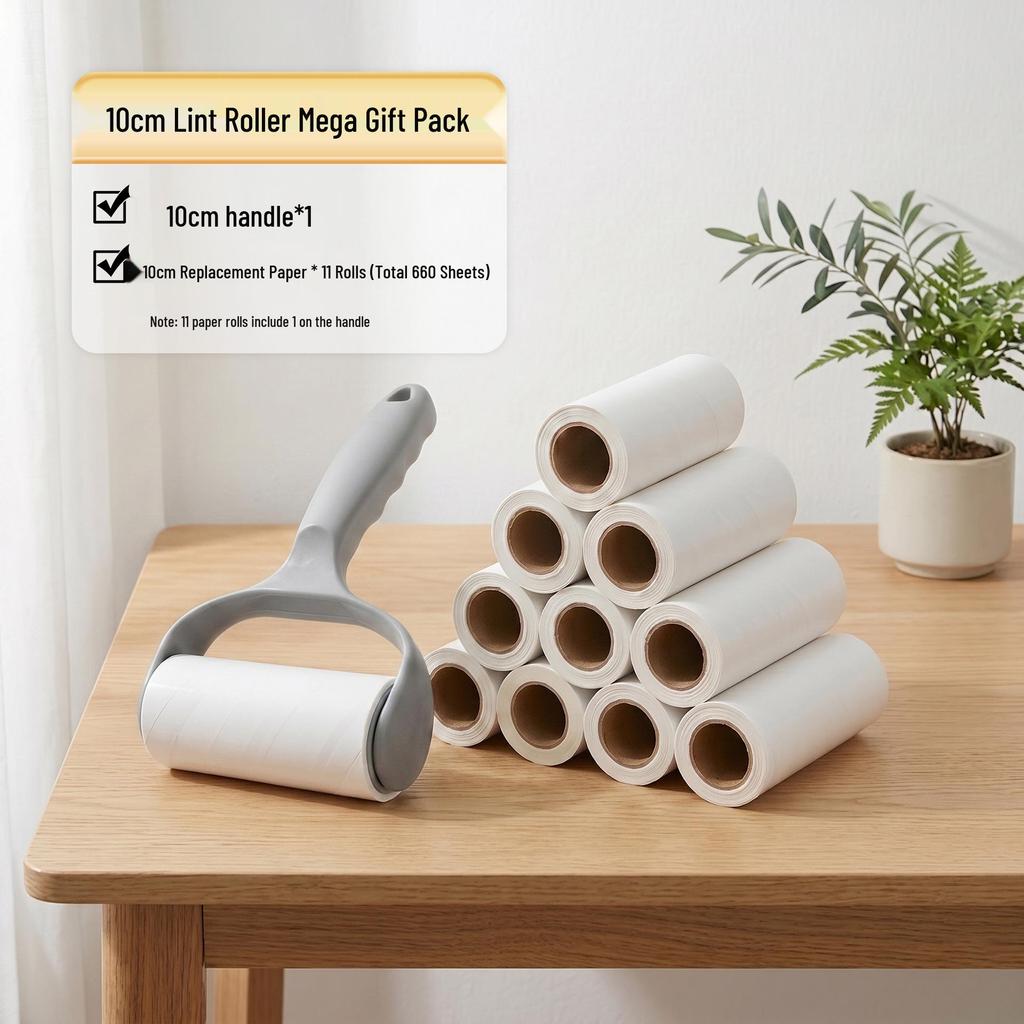 Removable Lint Roller for Pet Hair, Clothes & Home Cleaning