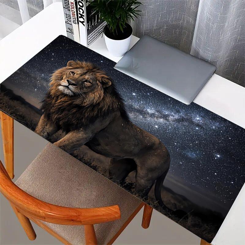 1pc Lion Under the Starry Sky Computer Pad  Mouse Pads for Desk,Gamers and Office Use 020222