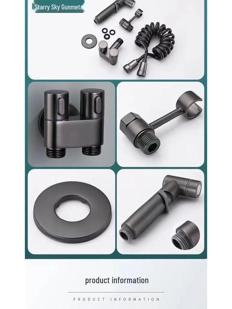 Dual-Function High-Pressure Bidet Toilet Spray Gun Set