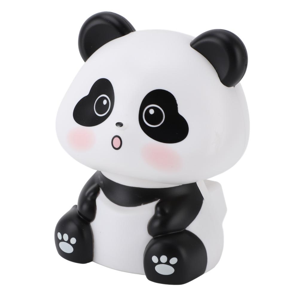 ABS Solar Panda Figurine 3inch Fortune Panda Statue  Indoor Living Room Decor