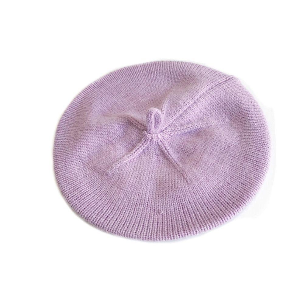 Multicolour Kids Berets Knitted Princess Cap Korean Children Warm Beret  Autumn Winte