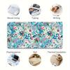 Blue floral pattern mouse pad rubber anti slip computer laptop desktop pads thick keyboard PC accessories lock edge design