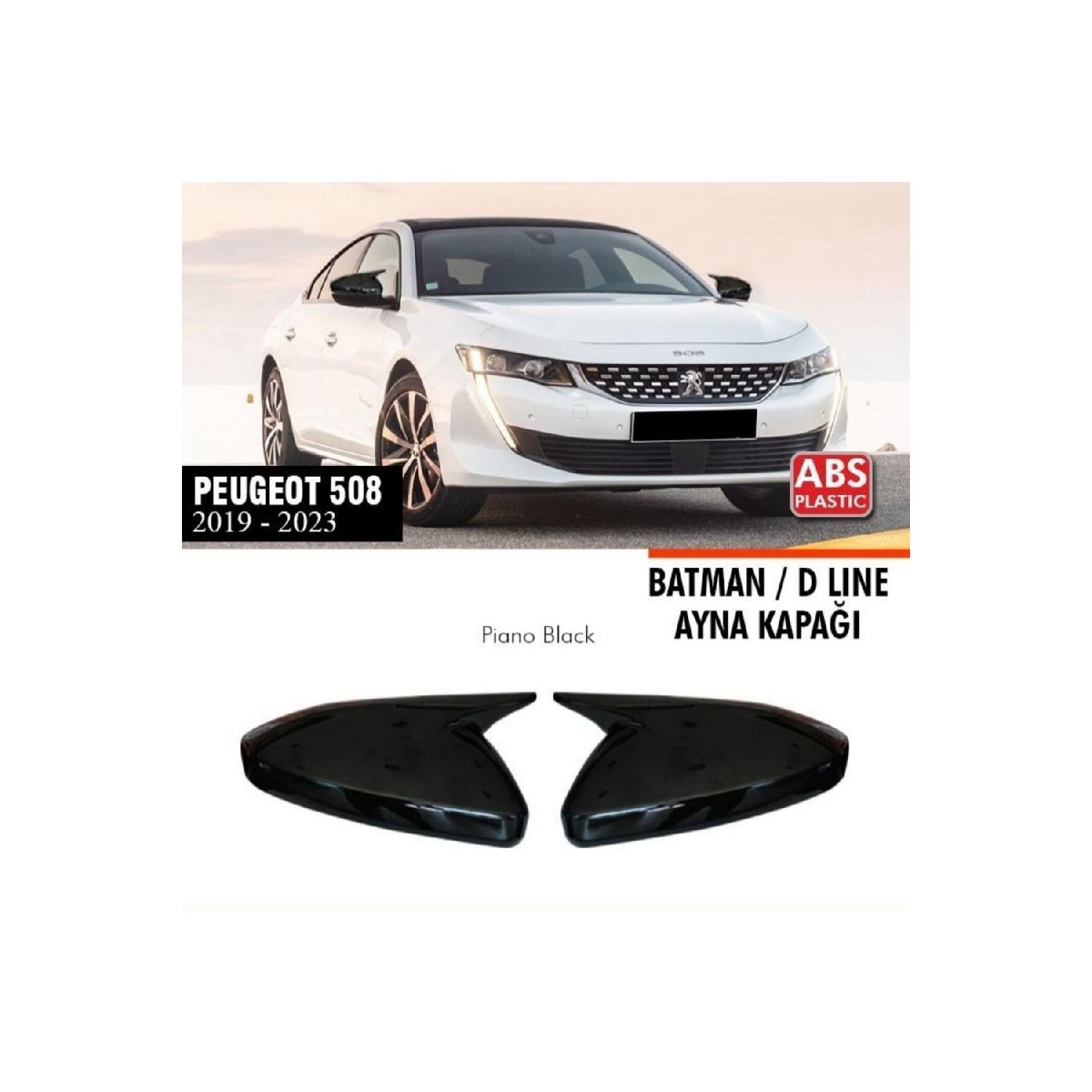 

Для Peugeot 508 Batman Bat Зеркальный чехол Piano Black 2019-2023