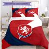 Czech Republi Football Printed Bedding 3 Piece Set Cozy Breathable Bed Cover Set As Housewarming Holiday Gift