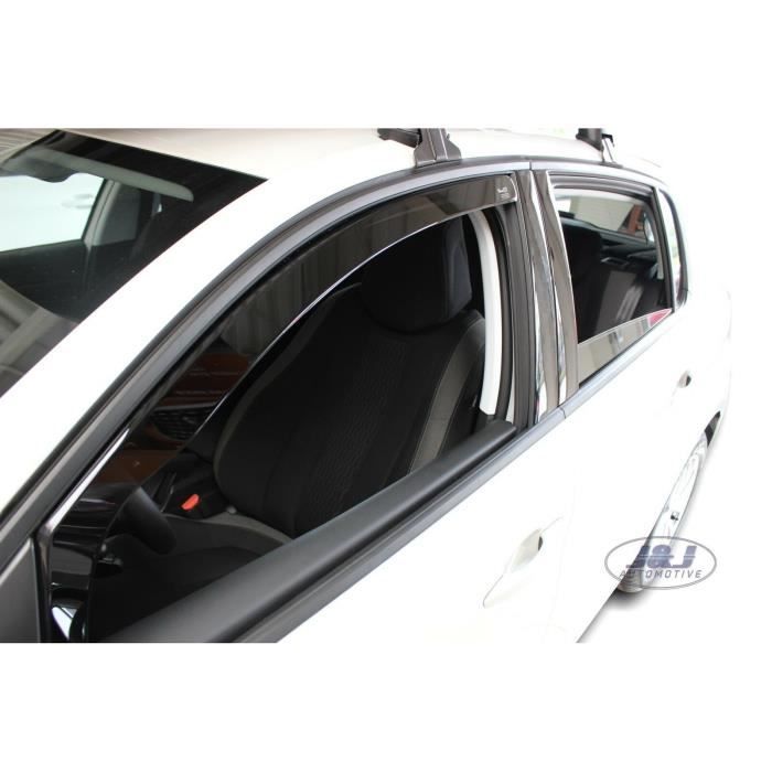 Déflecteurs d'air - J&amp;J AUTOMOTIVE - Heko - Fumé - Installation facile - Protection contre le vent