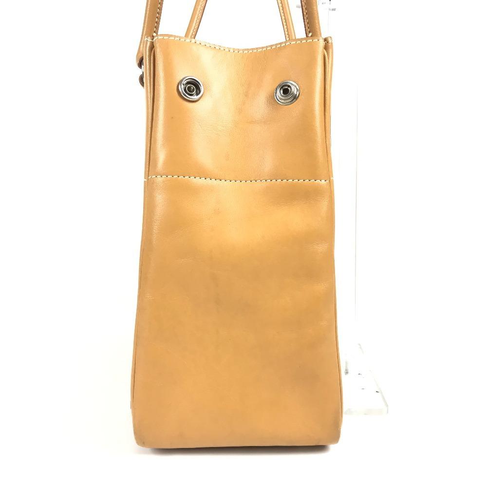 Hermes Leather La Tote Bag Tote Bag Shoulder Bag Bock Scarf Beige